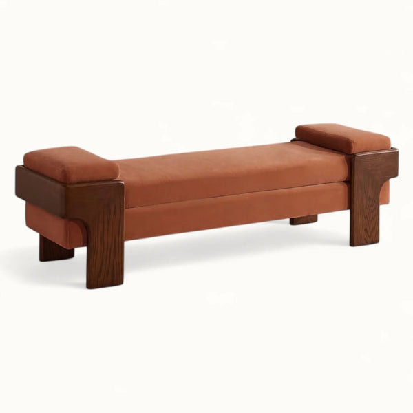 Ordino Solid Wood Upholstered Bench
