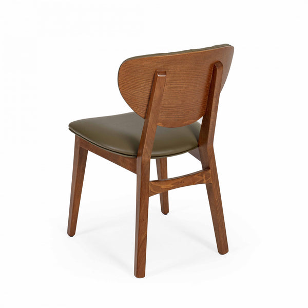 Outback Solid Wood Leather Dining Chair