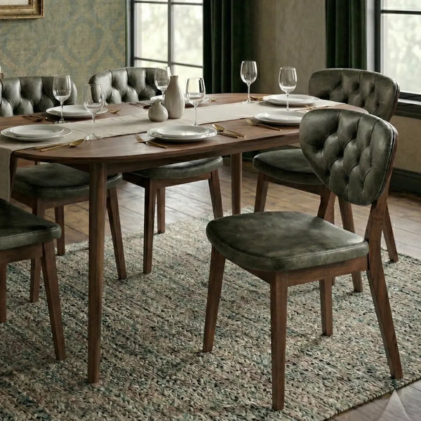 Outback Solid Wood Leather Dining Chair