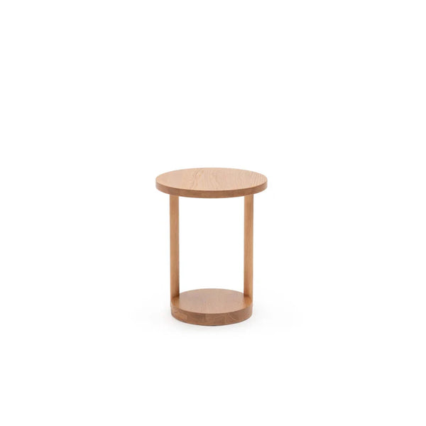 Oxley Round Oak Wood End Table