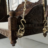 Padmini Solid Wood Walnut finish 2 Seater Swing Chair