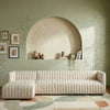 Parintins Solid Wood Velvet Sectional Sofa 