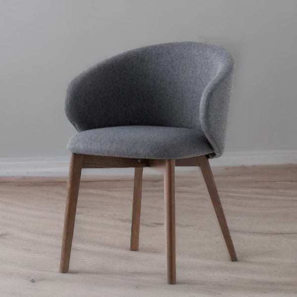 Parkes Solid Wood With Fabric Dining Chair