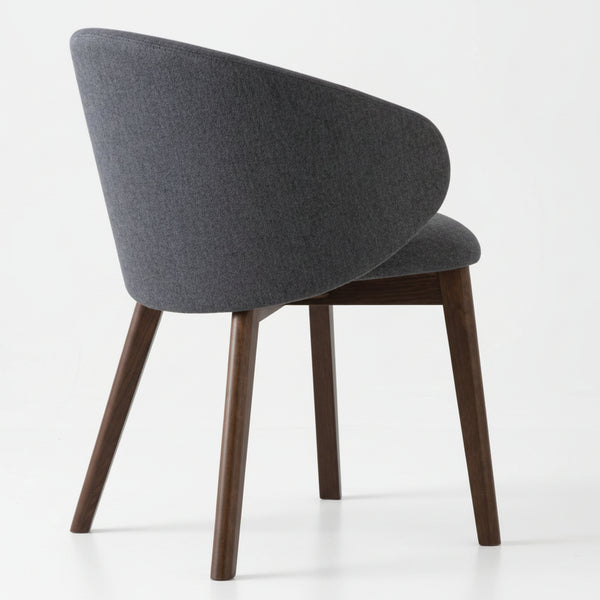 Parkes Solid Wood With Fabric Dining Chair
