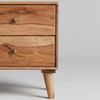 Paterson Sheesham Wood 2 Drawer Bedside Table