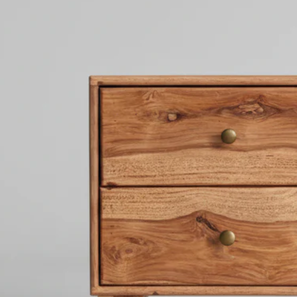 Paterson Sheesham Wood 2 Drawer Bedside Table
