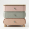 Pebbly Pop Solid Wood Bedside Table