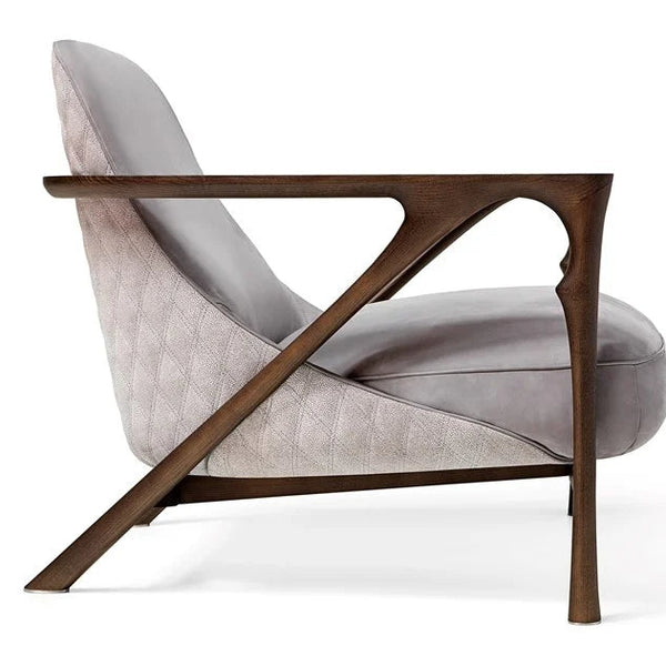 Penrith Leather armchair with armrests