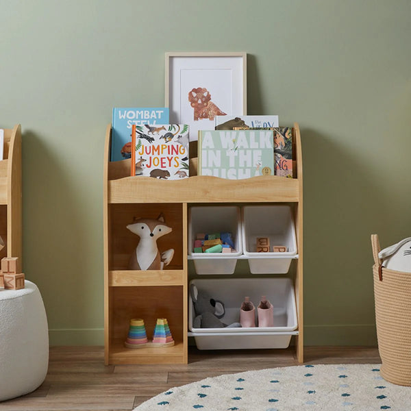 Peppy Kids Bookshelf And Organizer