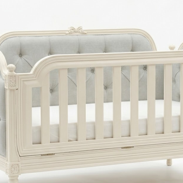 Peppy Petal Solid Wood Baby Cot
