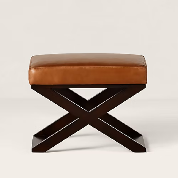 Perpignan Modern Leather Foot Stool
