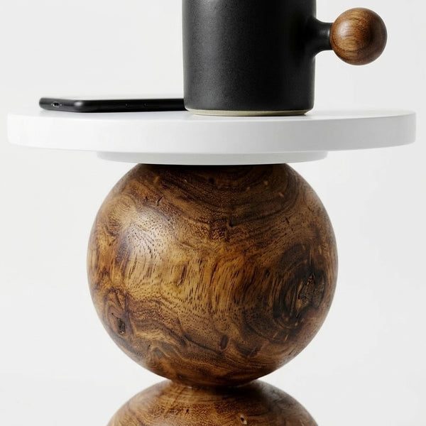 Persia Abstract Solid Wood End Table - READY TO SHIP