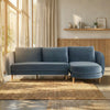 Perth Velvet L Shaped Sofa