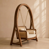 Perugia Solid Wood Rattan Swing
