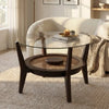 Petita Round Center Table With Glass Top