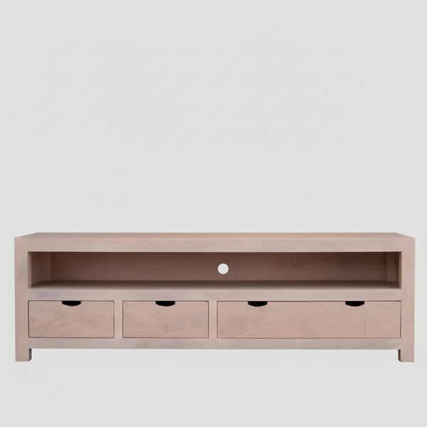 3 drawer tv unit, wood 3 drawer tv unit