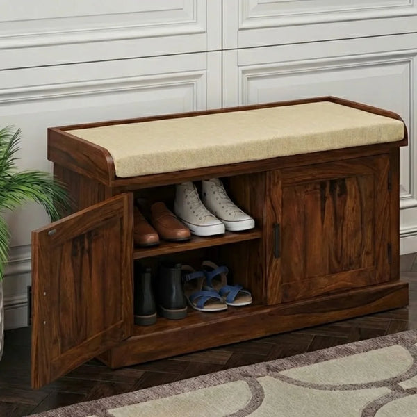 Phuket 2 Doors and 2 Shelves with Seating Shoe Rack
