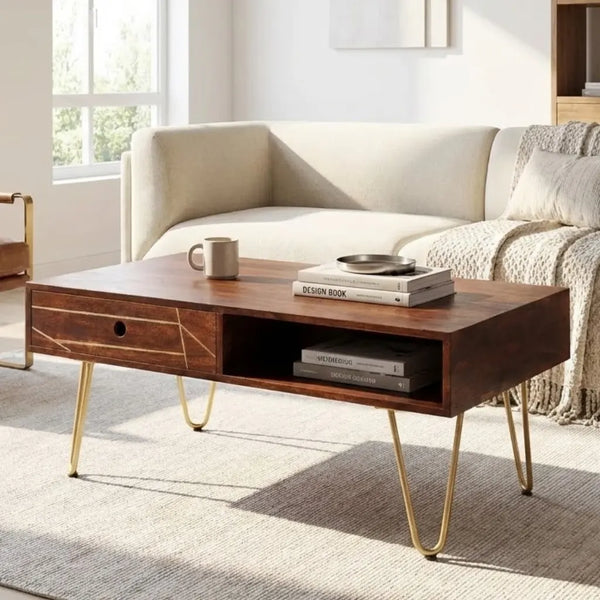 Picasso Dark Mango Wood Coffee Table