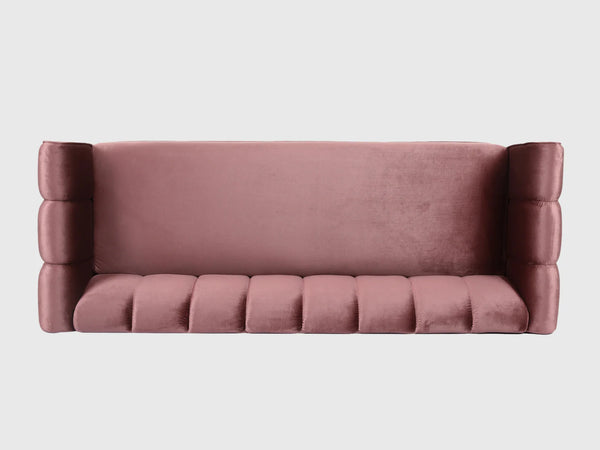 Elizabeth Premium Fabric 4 Seater Sofa ( Pink )