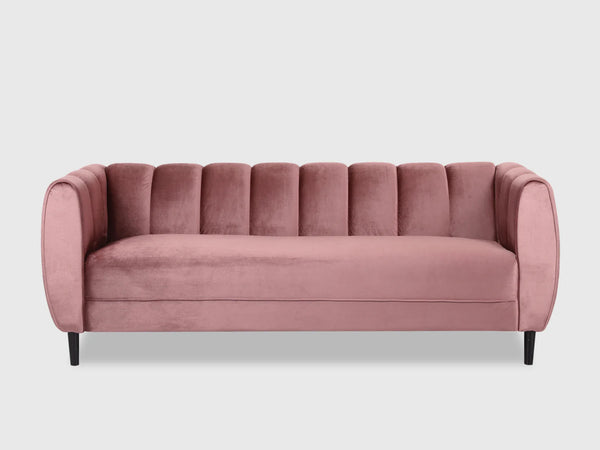 Elizabeth Premium Fabric 4 Seater Sofa ( Pink )