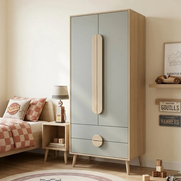 Planet Pockets Kids Wooden Wardrobe