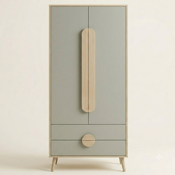 Planet Pockets Kids Wooden Wardrobe