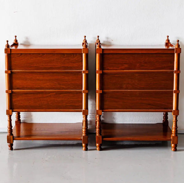 Pomona Pair Of Teakwood Bedside Tables