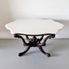 Portrush Rosewood Oval Centre Table With Marble Top