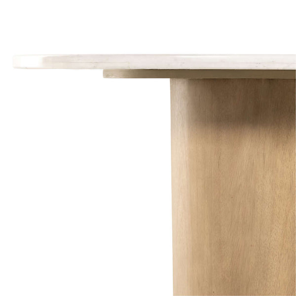 Portstewart White Disstress Wooden Round table