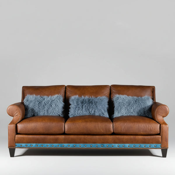 Prague 3 Seater Leather Sofa