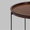 Prestwick Sheesham Solid Wood Round Metal End Table
