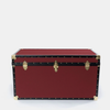 Pristina Leather Trunk Coffee Table (Burgundy)