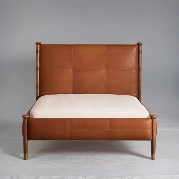 Puebla Leather Upholstered Bed - All Sizes