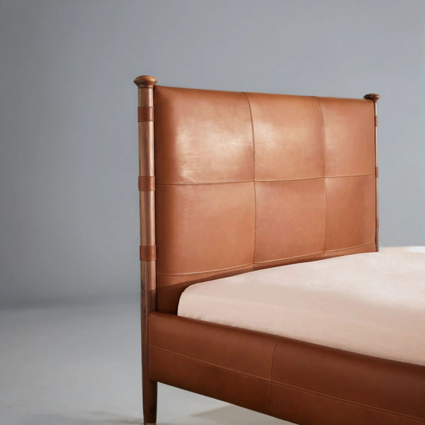 Puebla Leather Upholstered Bed - All Sizes