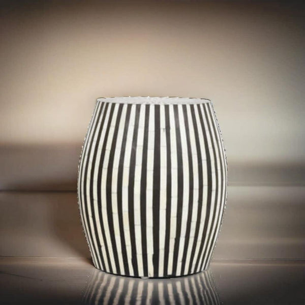 Qumbu Bone Inlay Geometric Design Stool