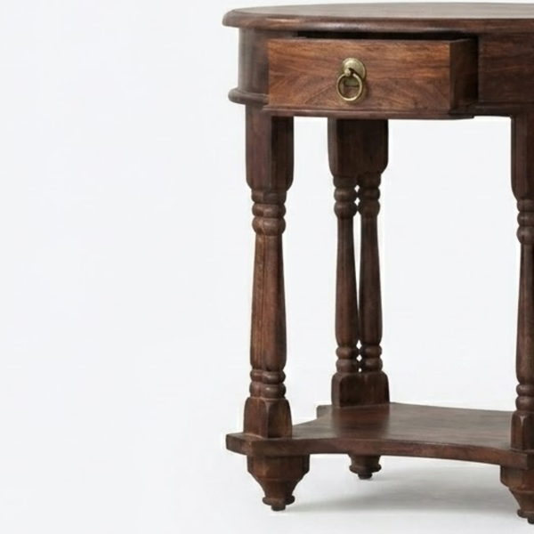 Rajasthani Classy Meadow Sheesham Wood Side Table