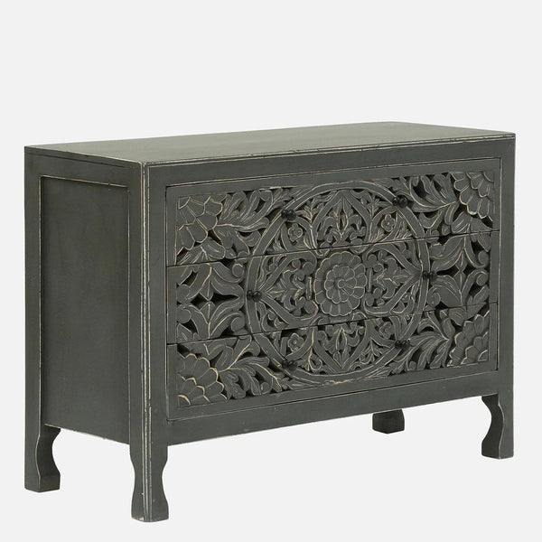 Rajasthani Hand Carved Chest Of Drawers