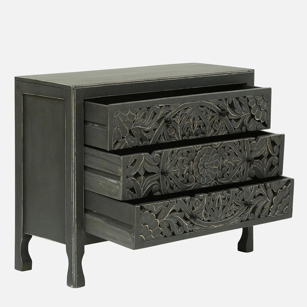 Rajasthani Hand Carved Chest Of Drawers