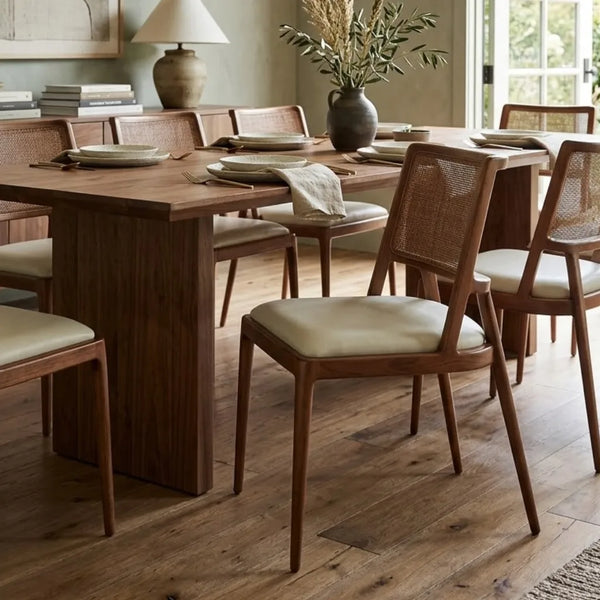 Randers Rattan Solid Wood Dining Chair 