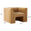 Rawsonville Velvet Lounge Chair Color - Camel