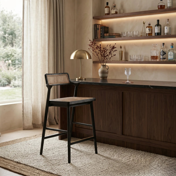Rhineland Wooden Bar Stool - Oak Finish