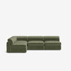 Riobamba Solid Wood Velvet Sectional Sofa 