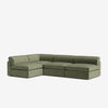 Riobamba Solid Wood Velvet Sectional Sofa