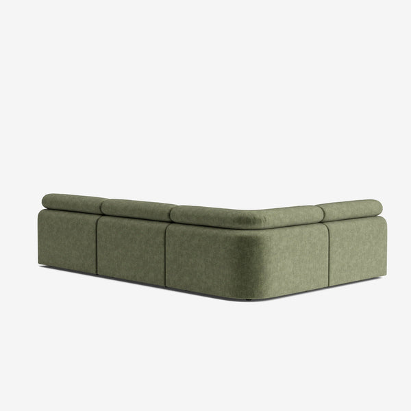 Riobamba Solid Wood Velvet Sectional Sofa