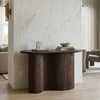 Riverside Solid Wood Fluted Console Table