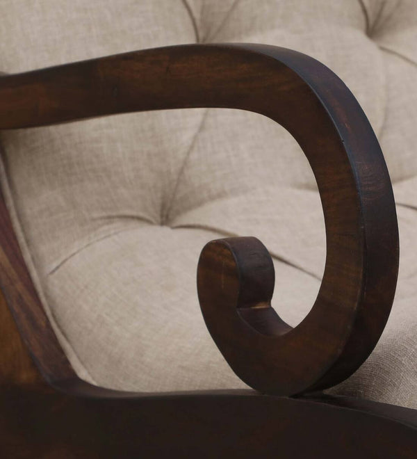 Robertson Sheesham Wood Rocking Chair in Provincial Teak Finish