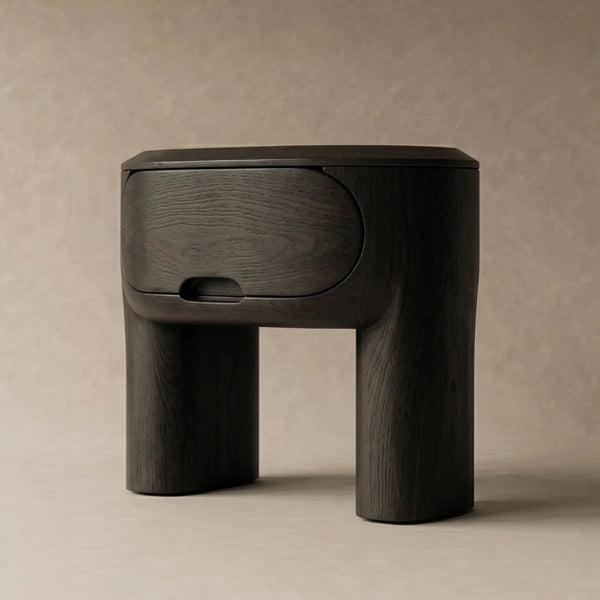 Rotterdam Oak Wood Bedside Table With 1 Drawer