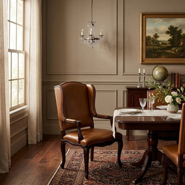 Rouen Backrest Leather Dining Chair 