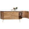 Solid Wood Modern Sideboard With Marble Top