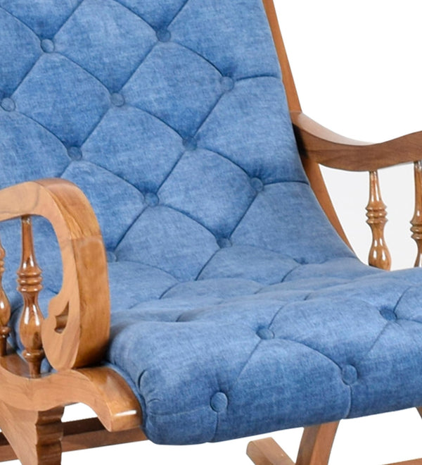 Saldanha Solid Wood Rocking Chair in Teak Colour